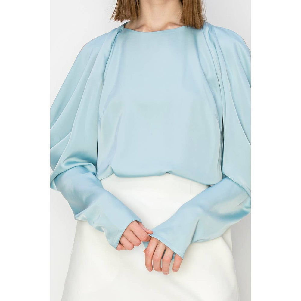 
                  
                    Load image into Gallery viewer, Ember Draped Cold Shoulder Blouse
                  
                