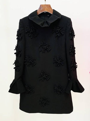 
                  
                    Load image into Gallery viewer, Dior Flower Bell Sleeve Dress
                  
                
