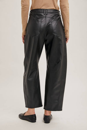 
                  
                    Load image into Gallery viewer, The Valentina Vegan Leather Barrel Pants
                  
                