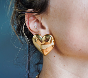 
                  
                    Load image into Gallery viewer, Olivia  Puffy Heart Earrings
                  
                