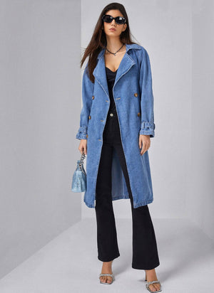 
                  
                    Load image into Gallery viewer, Hanna Denim Trench Coat
                  
                