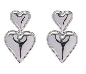 
                  
                    Load image into Gallery viewer, Chelsea Heart Double Drop Earring
                  
                