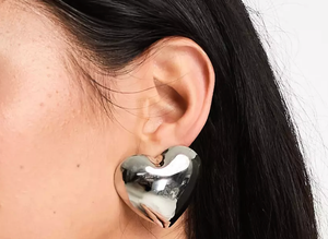 
                  
                    Load image into Gallery viewer, Olivia Puffy Heart Earrings
                  
                